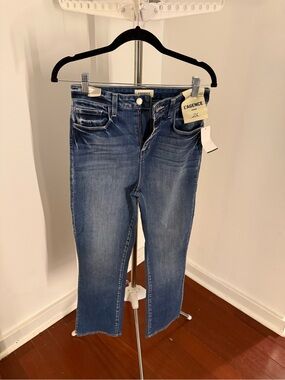 L'AGENCE Straight-Leg Medium Blue Wash Jeans